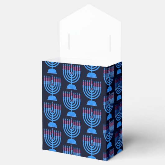 Pop Art Menorah Favor Box Bedankdoosjes (Geopend)