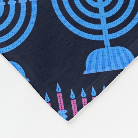 Pop Art Menorah Fleece Deken (Hoek)