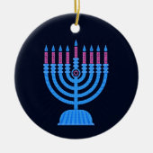 Pop Art Menorah Keramisch Ornament (Voorkant)