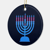 Pop Art Menorah Keramisch Ornament (Links)
