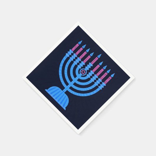 Pop Art Menorah Napkins Servet (Hoek)