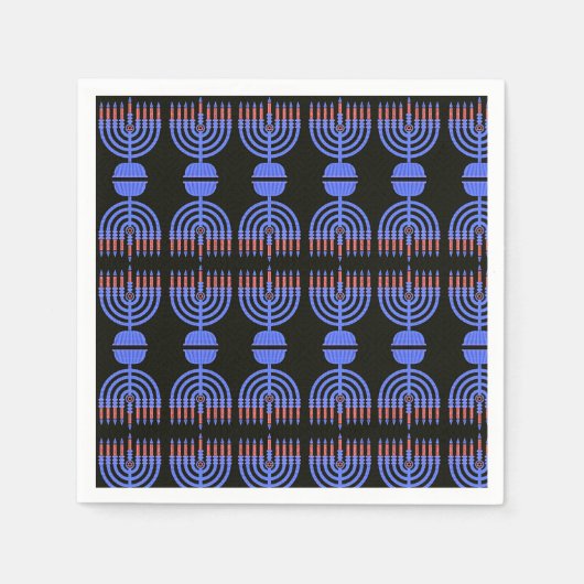 Pop Art Menorah Napkins Servet (Voorkant)