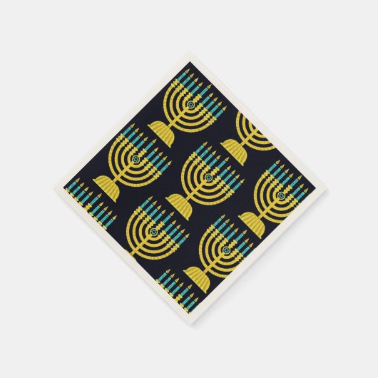 Pop Art Menorah Napkins Servet (Hoek)