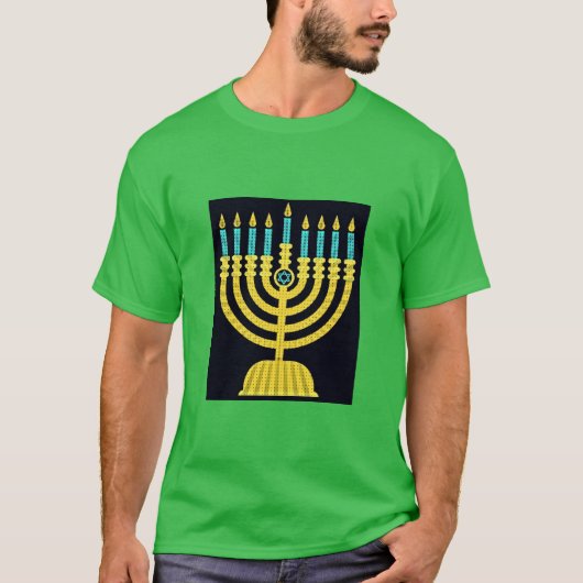 Pop Art Menorah T-shirt (Voorkant)