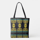 Pop Art Menorah Tote Bag (Achterkant)