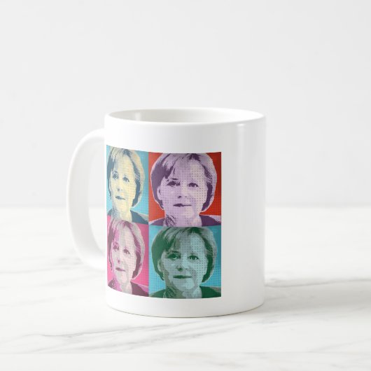 Pop Art Merkel - - Koffiemok (Voorkant links)