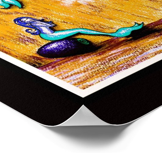 Pop Art Mermaid Martinis Poster (Hoek)