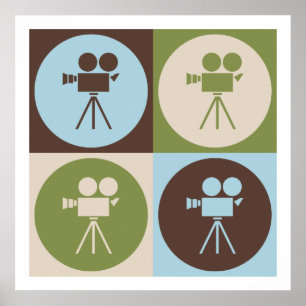 Pop Art met camera Poster