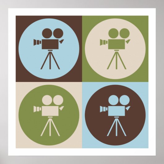 Pop Art met camera Poster (Voorkant)