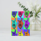 Pop Art met Dachshund Ears-flapping Briefkaart (Staand voorkant)