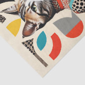 Pop Art Mid Century collage van een mode kattenvro Tissuepapier (Detail)