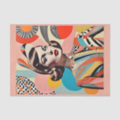 Pop Art Mid Century collage van een modebewuste vr Tissuepapier (Voorkant)