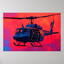 Pop Art Militair Helikopter - Luchtvaart Scene