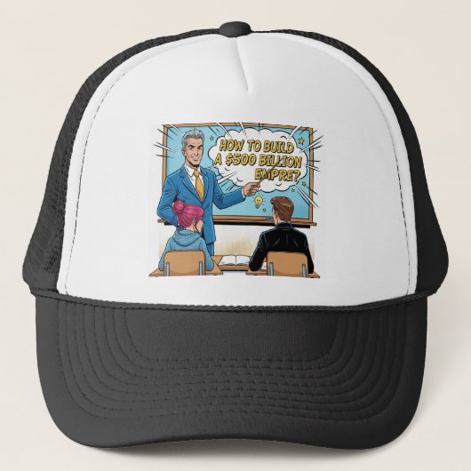 Pop Art Miljard-Dollar Imperium Bouwer Hoed Trucker Pet (Voorkant)