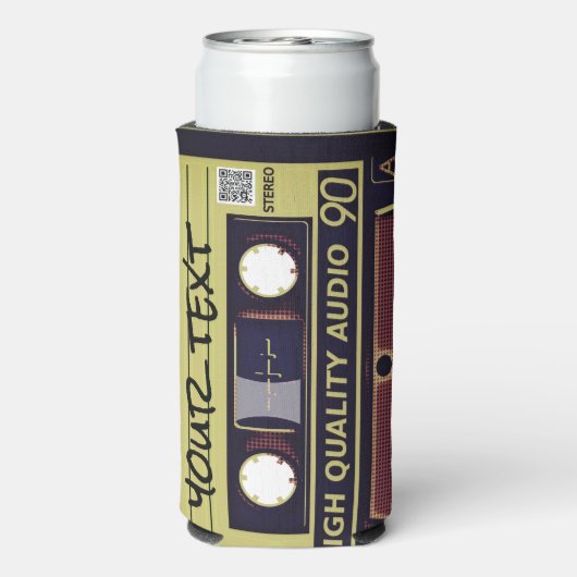 Pop Art Mix Tape Can Cooler (Seltzer Achterkant)