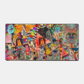 Pop Art Mixed Media Dogs and Cats Desk Mat (Voorkant)