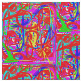 Pop Art Mod Abstract Ontwerp Stof (Close Up)