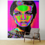 Pop Art Mode Bosbouw Wandkleed<br><div class="desc">Een kunstwerk dat naar mode en Pop kunst kijkt</div>