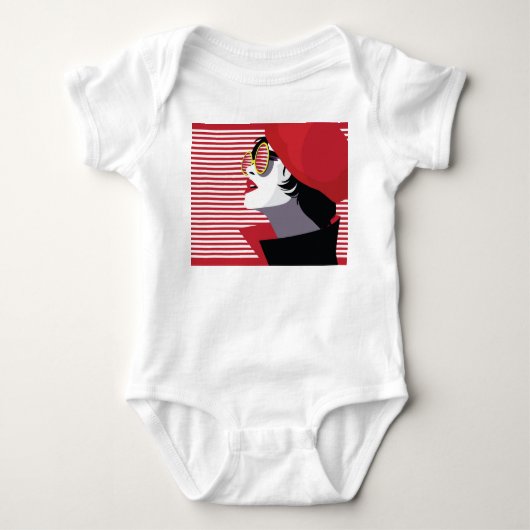 Pop Art Mode Vrouw Vintage Romper (Voorkant)