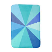 Pop Art Modern 60s Funky Geometric Rays in Blue Badmat (Voorkant Verticaal)