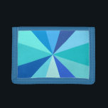 Pop Art Modern 60s Funky Geometric Rays in Blue Drievoud Portemonnee<br><div class="desc">Deze heup,  retro 60s-geïnspireerde pop kunstportefeuille heeft psychedelische blauwe stralen / zonnestralen die in een geometrisch patroon schieten. Dit schimmelige,  minimalistische,  ultra-modaal ontwerp heeft twaalf stralen in verschillende tinten vet,  helder neonblauw. Het is grof,  baby.</div>
