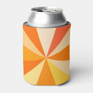 Pop Art Modern 60s Funky Geometric Rays in Oranje Blikjeskoeler