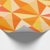 Pop Art Modern 60s Funky Geometric Rays in Oranje Cadeaupapier (Hoek)