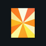 Pop Art Modern 60s Funky Geometric Rays in Oranje Canvas Afdruk<br><div class="desc">Deze heup,  retro 60s-geïnspireerde pop kunstontwerp heeft psychedelische oranje stralen/zonnestralen die in een geometrisch patroon uitschieten. Dit schimmelige,  minimalistische,  ultramodaal ontwerp heeft twaalf stralen in verschillende soorten sinaasappel. Het is grof,  baby.</div>