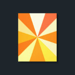 Pop Art Modern 60s Funky Geometric Rays in Oranje Canvas Afdruk<br><div class="desc">Deze heup,  retro 60s-geïnspireerde pop kunstontwerp heeft psychedelische oranje stralen/zonnestralen die in een geometrisch patroon uitschieten. Dit schimmelige,  minimalistische,  ultramodaal ontwerp heeft twaalf stralen in verschillende soorten sinaasappel. Het is grof,  baby.</div>