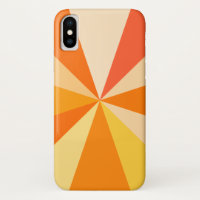 Pop Art Modern 60s Funky Geometric Rays in Oranje