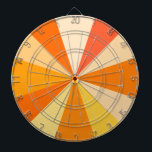Pop Art Modern 60s Funky Geometric Rays in Oranje Dartbord<br><div class="desc">Deze heup,  retro 60s-geïnspireerde pop kunstontwerp heeft heldere,  psychedelische oranje stralen / zonnestralen die in een geometrisch patroon uitschieten. Dit schimmelige,  minimalistische,  ultramodaal ontwerp heeft twaalf stralen in verschillende soorten sinaasappel. Het is grof,  baby.</div>