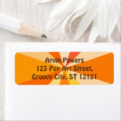 Pop Art Modern 60s Funky Geometric Rays in Oranje Etiket (Insitu)