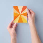 Pop Art Modern 60s Funky Geometric Rays in Oranje Flyer (Hand)