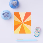 Pop Art Modern 60s Funky Geometric Rays in Oranje Flyer (Enkel)