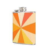 Pop Art Modern 60s Funky Geometric Rays in Oranje Heupfles (Links)