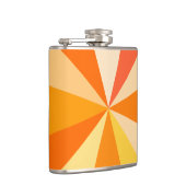 Pop Art Modern 60s Funky Geometric Rays in Oranje Heupfles (Rechts)