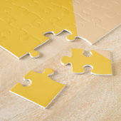 Pop Art Modern 60s Funky Geometric Rays in Oranje Legpuzzel (Zijkant)