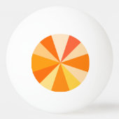 Pop Art Modern 60s Funky Geometric Rays in Oranje Pingpongbal (Achterkant)