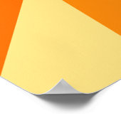 Pop Art Modern 60s Funky Geometric Rays in Oranje Poster (Hoek)