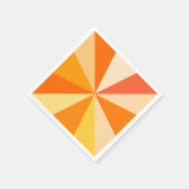 Pop Art Modern 60s Funky Geometric Rays in Oranje Servet (Hoek)