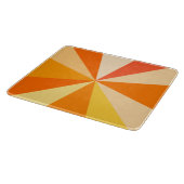 Pop Art Modern 60s Funky Geometric Rays in Oranje Snijplank (Hoek)