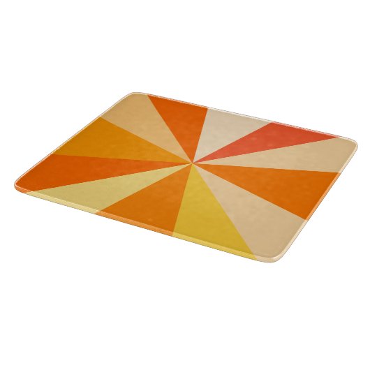 Pop Art Modern 60s Funky Geometric Rays in Oranje Snijplank (Hoek)