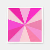Pop Art Modern 60s Funky Geometric Rays in Roze Servet (Voorkant)