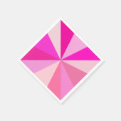 Pop Art Modern 60s Funky Geometric Rays in Roze Servet (Hoek)
