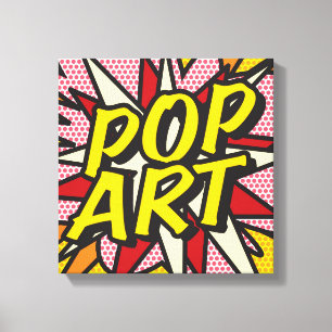 POP ART Modern Comic Book Typografie Canvas Afdruk