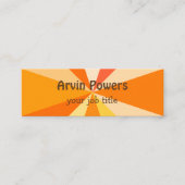 Pop Art Modern Funky 60s Geometrische Rays in Sina Mini Visitekaartje (Voorkant)