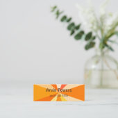 Pop Art Modern Funky 60s Geometrische Rays in Sina Mini Visitekaartje (Staand voorkant)