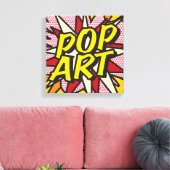 POP ART Moderne Comicbooktypografie Canvas Afdruk (Insitu (Woonkamer))