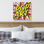 POP ART Moderne Comicbooktypografie Canvas Afdruk (Insitu (Slaapkamer))