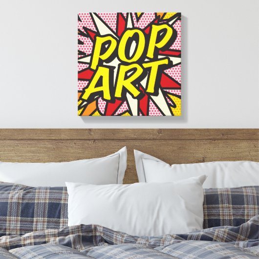 POP ART Moderne Comicbooktypografie Canvas Afdruk (Insitu (Slaapkamer))